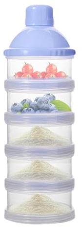Contenedor De Fórmula Para Llevar - Contenedor Portátil Para Leche En Polvo, 5 Capas Apilables | Solución Antiderrames Ideal Para Almacenar Leche En Polvo, Práctico Y Perfecto Para Padres Ocupados