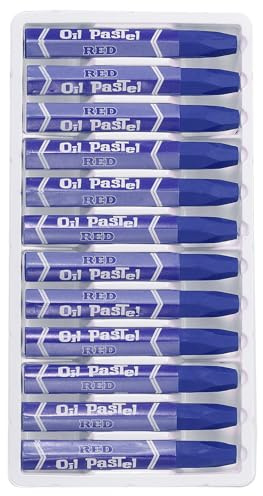 PATIKIL 12Pcs Bleu Foncé Pastels à l'Huile Crayons à l'Huile Doux | Bâton de Pastels Vibrants et Crémeux, Fournitures d'Art, pour Peinture Dessin Mélange Graffitis, pour Artistes Débutants