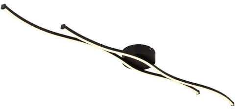 GLOBO Ceiling Light Living Room Lamp LED Ceiling Light Metal Black L 110.4 cm