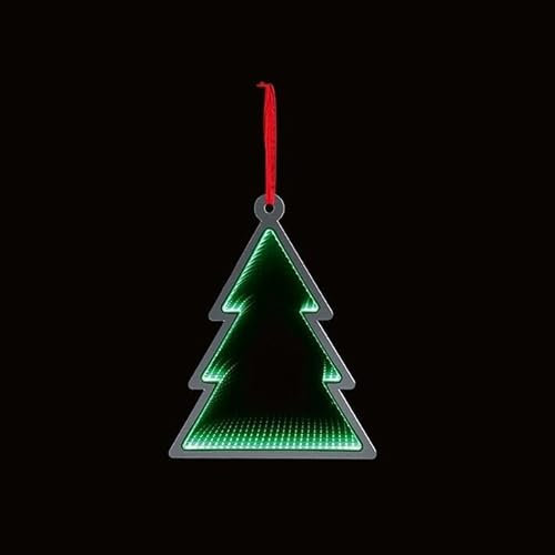 Christmas Tree Infinity Effect 3D LEDs Light 40cm Tall Hanging Double Sided Mains Powered
