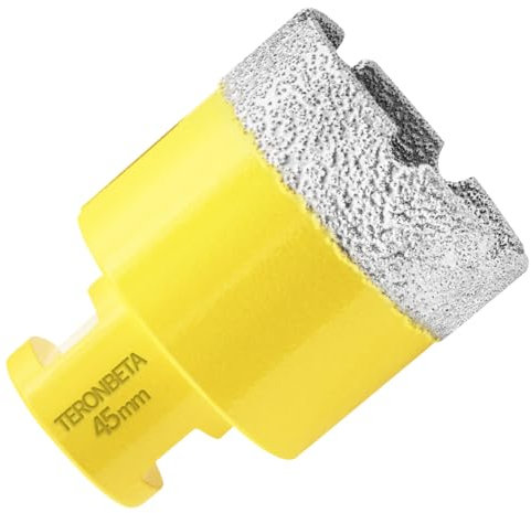 Teronbeta 45mm M14 Diamond Core Drill Bit for Tile Porcelain Ceramic Granite Marble, Diamond Tip Drill Bit for Angle Grinder