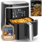 Aigostar Freidora de aire sin aceite 7L, 1900W, 7 funciones preestablecidas + 100 Hojas de 20cm, Papel Horno Freidora Aire Antiadherente para Freidora Aire 5-8 L,Horno,Sartenes,Microondas