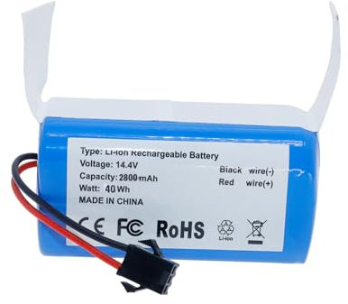 850T Battery Replacement for Proscenic 850T 850P, Neatsvor X500 X520 X600, Ultenic D5 D5S, Ultenic D5S Pro, BAGOTTE BG600 BG700 BG750, OKP Life K3P K4 K5 K7 Robot Vacuum Cleaner(14.4V 2800mAh)