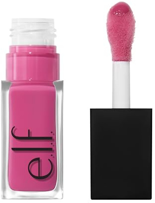 e.l.f. Glow Reviver Plumping Lip Oil, Tinted Lip Plumper for a High-Shine, Plump Finish, Infused with Jojoba Oil, Vegan & Cruelty-Free, Ultraviolet