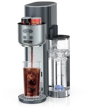Ninja Thirsti Ultimate Drink System | Still or Sparkling Soda Maker | Create fountain-fresh drinks with 20+ zero or low-calorie flavors | Customize your fizz and flavor | Cyberspace | WC3001BL2