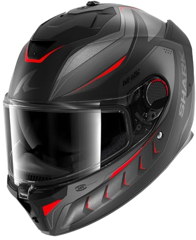 SHARK, Integraler Motorradhelm SPARTAN GT PRO CARBON MEKARIUM Carbon Anthracite Red DAR, M | Pinlock vorbereitet