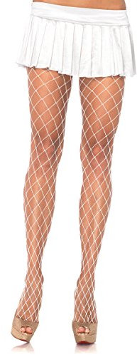 Leg Avenue Collant Résille Blanc Taille Unique