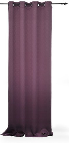 Verdunklungsgardine Übergardine Blickdicht modernes Rauten Muster Vorhang Gardine B/H ca. 135x245 cm Kräuselband oder Metall Ösen Farbwahl (Ösen Beere lila)