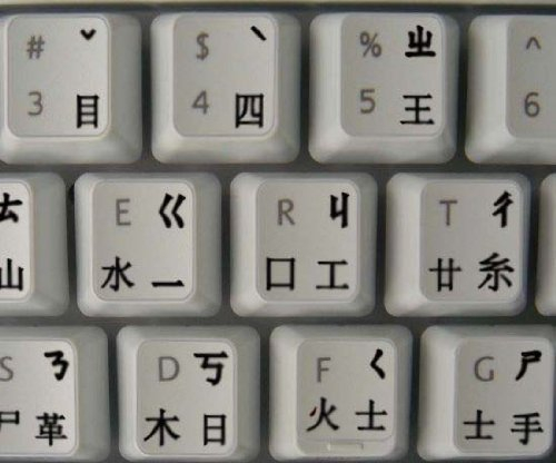 Qwerty Keys Chinesische transparente Tastaturaufkleber mit Schwarz Buchstaben - Geeignet für Jede Tastatur