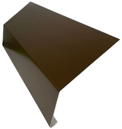 Traufblech 2 m lang Aluminium 0,8 mm (klein, braun Ral 8014)
