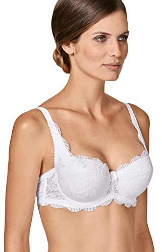 Susa Damen Wiesn-Zauber 8033 Balconette Dirndl-BH, weiß, 70A