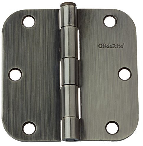 gliderite Hardware 3558-ab-1 8,9 cm Stahl T r Scharniere 1,6 cm Radius Messing antik Finish 1 Pack 3-1/2-inches Antique Brass Finish