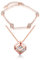 Yumilok Roségold 925 Sterling Silber Zirkonia Würfel Charm Armband Halskette Schmuck Set Armkette & Kette mit Anhänger Set für Damen Mädchen
