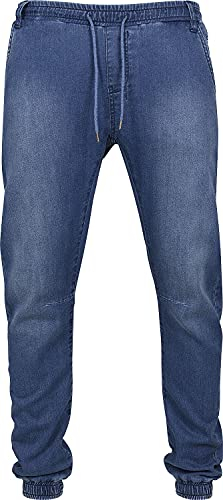Urban Classics Knitted Denim Joggpants Homme Bas de survêtement Bleu M