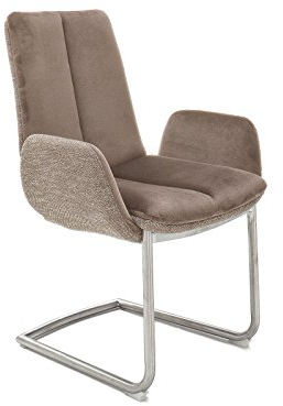 möbelando Schwingstuhl Armlehnstuhl Esszimmerstuhl Küchenstuhl Gillingham II (2-er Set) Cappuccino