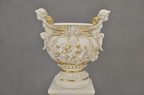 JV Moebel Design Blumen Topf Dekoration XXL Vase Vasen Handarbeit Deko Kelch Pokal 50cm