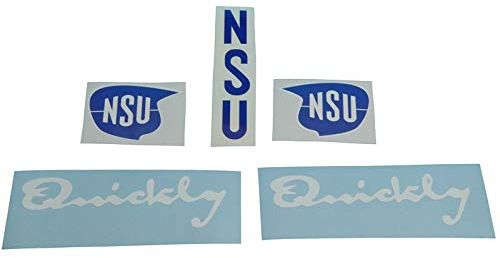 NSU Quickly N/S Aufkleber Satz, Tank Schriftzug/Sticker, zum Oldtimer Restaurieren von Lack & Verkleidung. Motorrad Emblem Alternative