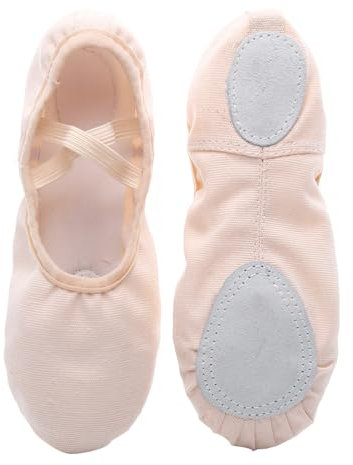 Healifty 1 par de Zapatos de Ballet de Lona Zapatillas de Ballet de Suela Completa Zapatos de Yoga para Bailar para Niños Pequeños Niñas Niñas Talla 27