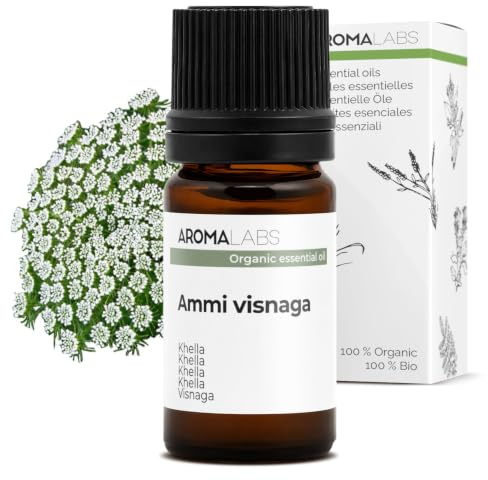 BIO - KHELLA Essential Oil - 5mL - 100% Pure, Natural, Chemotyped and AB/Cosmos Certified - AROMA LABS (French Brand)