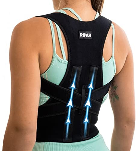 Roar® Corrector de postura de espalda, rectificador, ayuda a mantener la espalda recta, mejora la postura de cuello y hombros