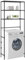 Irfora Waschmaschinen-Regal WC-Regal mit 3 Ablagen Überbauregal Waschmaschine Badregal Waschmaschinenschrank Waschmaschine Bad Schrank Schwarz 69×28×169 cm
