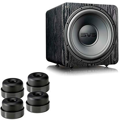 SVS SB-1000 Pro - Paquete de subwoofer sellado de 12 pulgadas SoundPath Sistema de aislamiento de subwoofer (paquete de 4) - ceniza negra