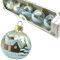 060 Set di 5 palline per albero di Natale, realizzate a mano, paesaggio e paesaggio invernale, grandi 6 cm, in vetro fine, 5 pezzi (bianco)
