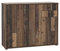 FORTE TEMPRA 2 Kommode mit 3 Türen und 2 Schubladen, Holzwerkstoff, Old – Wood Vintage Dekor, (B x H x T) 108,8 x 85,5 x 34,8 cm