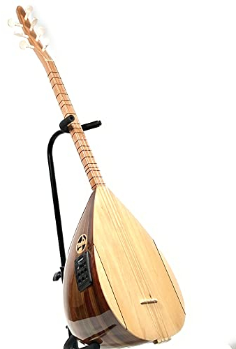 Melody Saz Baglama mit Tasche und Tonabnehmer - 7 Saiten - Laute - 115 x 20 x 18 cm - Braun - Legierter Stahl - Mahagoni - 3 kg