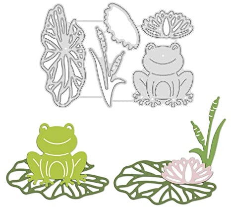 GLOBLELAND Stanzschablonen Frosch Metall Schneiden Schablonen Frosch Stanzformen für Kartenherstellung und DIY Scrapbooking Dekor