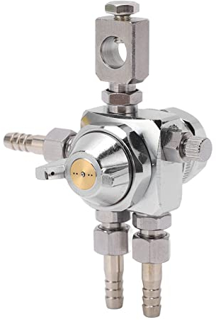 Fewb Mini Pistola Pulverizadora Automática, ST-6 Pistola Pulverizadora de Pintura de Alimentación de Presión Ajustable Neumática, Boquilla de Acero Inoxidable Pulverizador de(1 mm/0,04 Pulgadas)