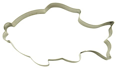 BekkiB Cortador de galletas pescado – Molde grande de 8,5 x 15 cm – Para hornear galletas y pan de jengibre – Apto para el lavavajillas – 58