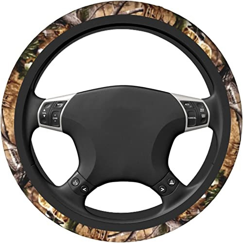 Lenkradschoner Camo-Jagd-Hirsch-Bären-Elch-Ente ,Universal 15 Inch/38Cm Steering Wheel Cover Anti Rutsch Auto Lenkradhülle Langlebig Autolenkradabdeckung Für Auto Autozubehör Innenraum SUV