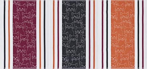 Küchenhandtuch Set Halbleinen Jacquardtuch (3 Stück) Katzen