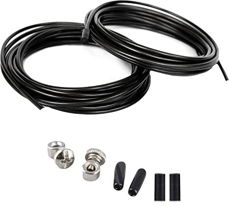 InnoTi Pack di Ricambi per Corda per Saltare Professionale - Kit con 2 Cavi Sostitutive in Acciaio da 3m - Adattabili a Tutte le Corde da 2,5mm di Spessore - Tappi in Gomma e Viti di Fissaggio Incluse