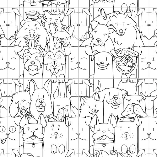 Merola Tile Oh My Dog - Piastrella per pavimento e parete in porcellana, 24 x 24 cm