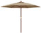 vidaXL Parasol de jardin avec mât en bois taupe 299x240 cm, parasol, parasol d'extérieur, parasol de patio, parapluie, parasol de terrasse
