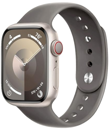 DMVEIMAL para Correa Apple Watch 40mm 41mm 44mm 45mm Series 9/8/7 iWatch se 6 5 4 3 38mm 42mm hombr/Mujer,Bracelet Silicona Deportiva Pulsera Apple Watch Ultra/2 49mm Band Strap Reloj,Gris costero