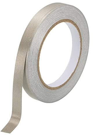 sourcing map Faraday Tuch Band 0.47 B x 65.62Ft Leitfähiges Gewebe Klebeband Rolle für Laptop Kabel EMI Abschirmung