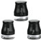 Set of 3 Kitchen Storage Canister - Glass Coffee Jars with Screw Lid Food Containers, Multipurpose Tea Sugar and Coffee Glass Jar Pots, Kitchen Canister Set, tea sugar and coffee containers set