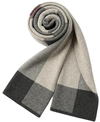 UK_Stone Baumwolle Kaschmir Halstuch Herren Schal Streifen Winter Herrenschal