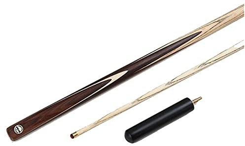 Billard-Pool-Queue, 57 Zoll, 19 Unzen, durchgehende Stange, Snooker-Queue, Kleiner Kopf, 10 mm, lackfreier Prozess, Pool-Queue-Stick aus Eschenholz mit Verlängerungsgriff/Einzelschuss/Spitzen 10 mm
