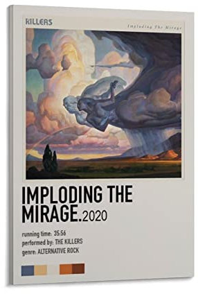 DAGUYS The Killers Album Imploding The Mirage Poster, 1 Bild, Druck, Wandkunst, Poster, Gemälde, Leinwand, Poster, Kunstwerke, Raumästhetisch, 60 x 90 cm