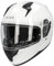Integralhelm Curve Lead weiß glänzend, ABS-Material, getöntes Sonnenvisier, mikrometrischer Verschluss, Erwachsene, Herren und Damen, ECE 22.06 (S)