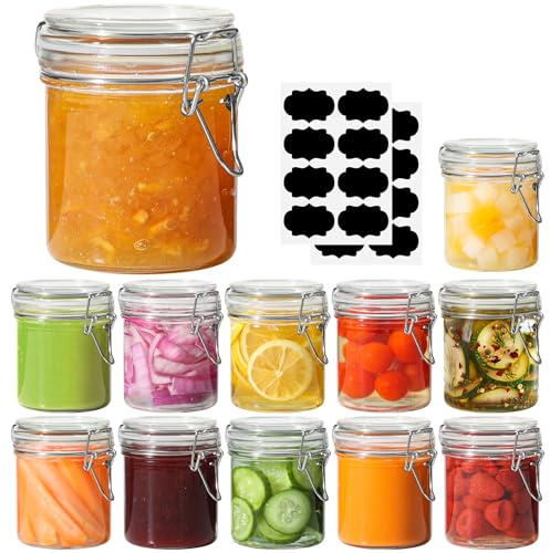 ComSaf Einmachgläser 240 ml 12er Set, kleine Marmeladengläser mit Deckel | Dessertgläser mit deckel，für Marmelade, Joghurt oder Overnight Oats; ideal für Frühstück, Meal Prep und kleine Portion
