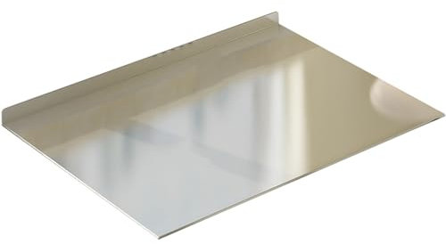 Tabla de corte de acero inoxidable 304 borde 2 cm Tabla de cortar para amasar encimera de acero inoxidable para carne, queso, tablas de corte (Thick:2mm,22.8 * 27.6in(58 * 70cm))