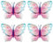 DazzJoy Schmetterling Folienballon, 4 Stk Schmetterling Deko Geburtstag Luftballons, Schmetterlinge Deko Geburtstag Mädchen, Luftballon für Baby Shower Deko, Schmetterling Thema Geburtstag Party Deko