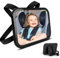 AiQInu Specchietto Retrovisore Bambini, Specchio Auto Neonato Sedile Posteriore, Girevole e Inclinabile a 360 ° Specchietto Retrovisore Auto, Cinghie Elastiche Regolabili per Auto Sedile Posteriore
