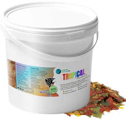 Tropical Flakes Plantasacuario 1000ml, Comida en Escamas para Todo Tipo de Peces Tropicales y de Agua Caliente, Saludable y Potencia el Color, Dieta Diaria equilibrada para Peces