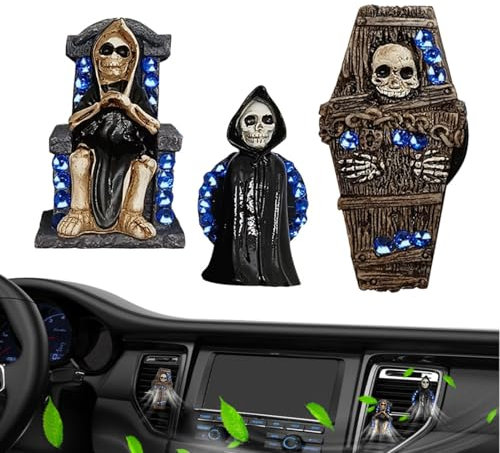 Yianyal Lufterfrischer-Parfüm-Clips, Duftdiffusor für die Lüftungsöffnung im Auto | Air Vent Totenkopf Parfüm Clip | Lustiger Auto-Parfüm-Clip-Diffusor, Auto-Lufterfrischer für Autos, LKWs, Wohnmobile